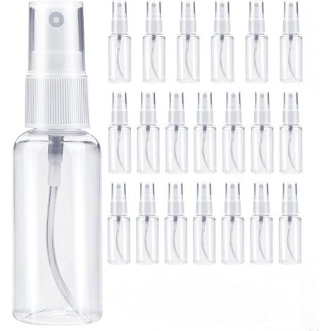 30ml Flacon Spray Vide 20 Pièces Vaporisateur Parfum Vide Voyage Bouteille Spray Vide Flacons et Vaporisateurs Plastique Rechargeable Flacon Pompe Vide Atomiseur pour Cosmétique (Transparent)