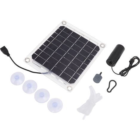 Pompe à eau solaire 5V 10W en silicium monocristallin IP65 étanche fontaine solaire pour aquarium extérieur (1/5)