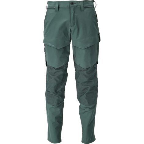 Pantalon avec poches genouillères MASCOT Ultimate - Vert foret - Taille 45 - Entrejambe 82 - 22379-311-34-82C51