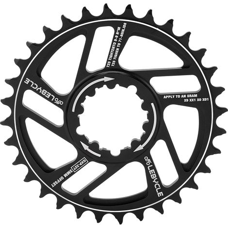 Couronne direct mount GXP 32T en alliage d'aluminium pour VTT, décalage 3mm, noir (1/5)