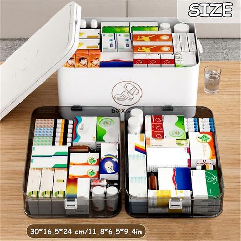 Boîte de rangement pour médicaments - Boîte de rangement portable pour médicaments (1/5)