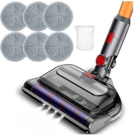 Brosse turbo motorisée pour lave-vaisselle – Compatible Dyson V7 V8 V10 V11 V15 – Nettoyage sols marbre et bois – 3 chiffons microfibre inclus (1/4)