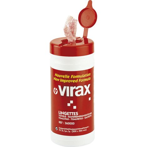 Pot de 70 lingettes nettoyantes - 360000 - Virax (1/7)