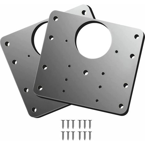 Piastra di riparazione per cerniere, 2 pezzi, per mobili e armadi da cucina, in acciaio inox (1/3)