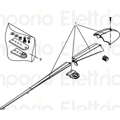 beninca pièce détachée blister étriers pour bob 230v pour bob 9686875 (1/3)