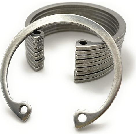 Packung mit 10 Edelstahl-Sicherungsringen (40 mm) für 40-mm-Bohrung  DIN 472 Edelstahl  Sicherungsring  C-Clips
