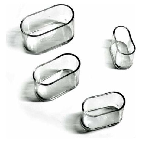 Transparente Silikon-Stuhlbeinkappen – 24er-Pack – Kratzschutz – Maße: 15 x 30 mm (1/5)