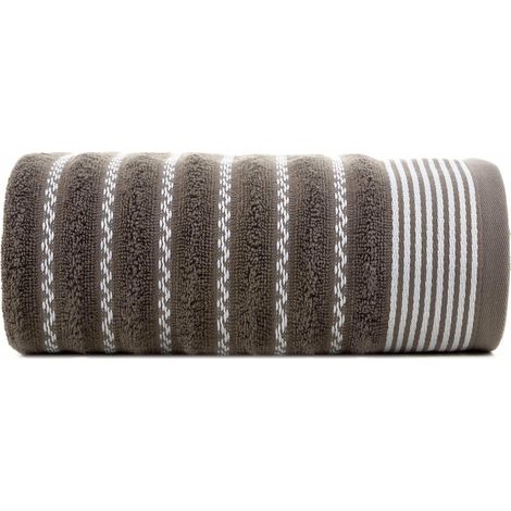 Asciugamano LEO 70x140 cm marrone scuro (1/4)