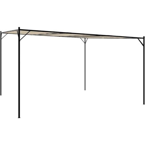 Belvédère de Jardin 4x4cm Beige Acier - Pavillon Jardin-x (1/5)
