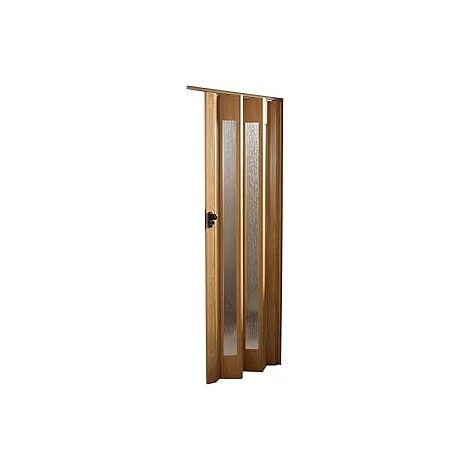 Porta a Soffietto Royal Noce 85x214H cm Inserti PS Motivo ad Onda (1/4)