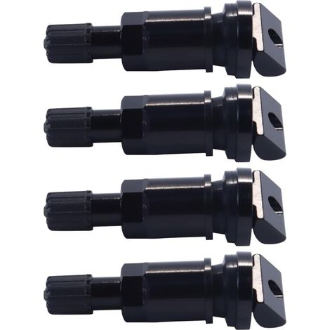 Lot de 4 tiges de valve TPMS en alliage noir pour capteur TG1C 55,6 mm (1/5)