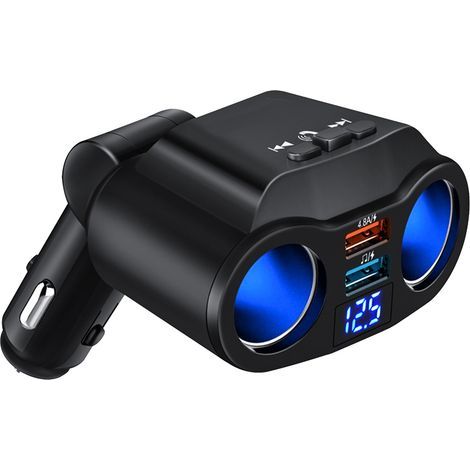 Multifunktionaler Kfz-Ladeadapter, 2-fach Bluetooth-Zigarettenanzünder-Splitter mit zwei USB-Anschlüssen (1/5)