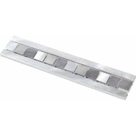 Decoon – Frise alu gris 30cm – Résistante à la chaleur et à l'humidité – Pour cuisine et salle de bains – Tesselles carrées et rectangulaires