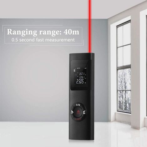 Mesure laser monobloc, télémètre laser 40 m avec batterie lithium rechargeable, distance de mesure, calcul de surface, volume MNS (1/4)