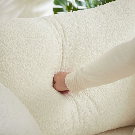 Fauteuil simple en mousse chenille,sans assemblage nécessaire,fauteuil moderne moelleux pour salon,chambre,salon et salle de projection,2 pièces