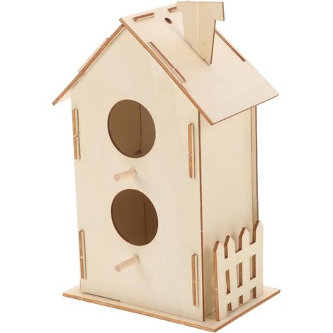 Nichoir Bois Non Peint pour Garçon Fille Kit de Bricolage Diy pour Maison Oiseaux Créatif pour Développer Imagination Créativité des Garçon Fille Décoration Bois pour Intérieur et (1/5)