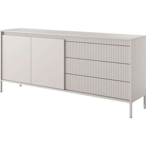 Credenza con 3 cassetti e 2 ante in MDF Beige - NURSEMA (1/5)