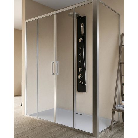 Box doccia 80x180 Marsiglia doppio scorrevole reversibile H 195 cromo (1/5)