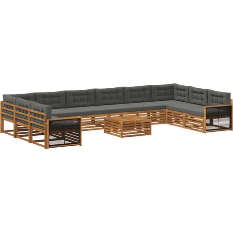 Juegos de sofás 11 uds. Madera de Acacia Sólida vidaXL (1/5)