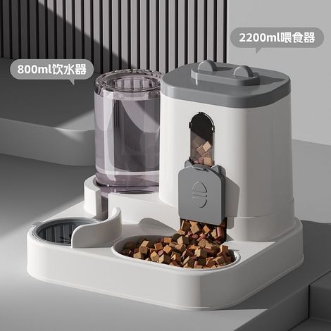 New best-selling pet bowls, cats and dogs, vertical large-capacity automatic feeders, drinking fountains, pet supplies, cat bowls, water and food. (1/4)