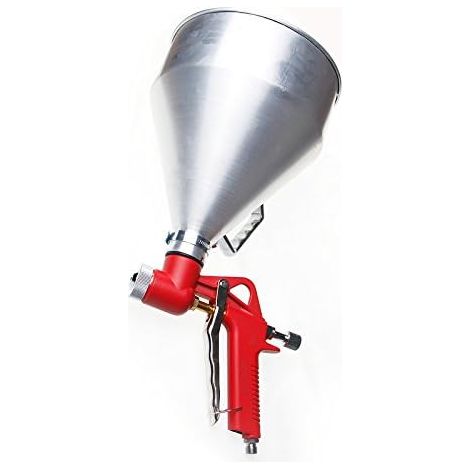 1-1/2 Gallonen pneumatische Putzpistole mit Aluminiumbecher und 3 Düsen, strukturierte Farbspritzpistole mit Trichterzuführung für verputzte Deckenwände, Trockenbau-Gipsmalerei 221470