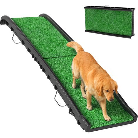 Foldable Dog Ramp with Artificial Anti-slip Surface, Portable & Lightweight, for Cars, Home, 155 x 38.5 x 15.5 cm (1/5)