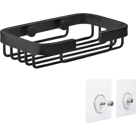 Étagère Salle de Bain sans Perçage Rectangulaire, 9 x 3,2 x 14 cm (1/5)
