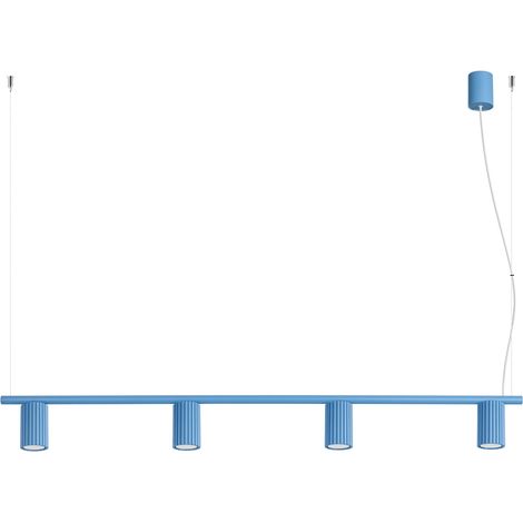Kronleuchter Karbon hellblau 4xGU10 122cm Aluminium Sollux (1/5)