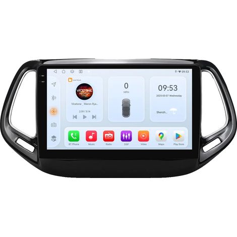 Autoradio, funzionalità multimediali, sistema di navigazione, compatibile con Jeep Compass 2017 - 2020, Smart System, QS1 (8 core 3G 32G) (1/2)