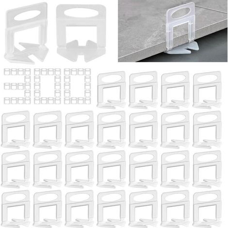 300 Pièces Croisillon Carrelage Autonivelant Croisillon Carrelage Croisillon Autonivelant 1.5mm Kit Joint Carrelage Système de Nivellement des Carreaux pour Carrelage Carrelage Sol Carreaux de Mur (1/4)