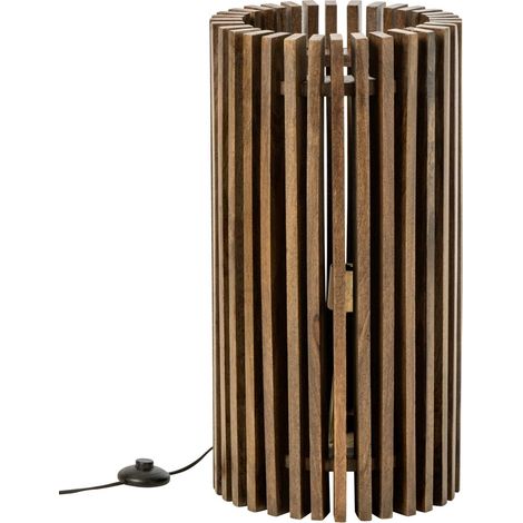 Lampe à Poser en Bois "Linea" 62cm Marron Foncé (1/5)