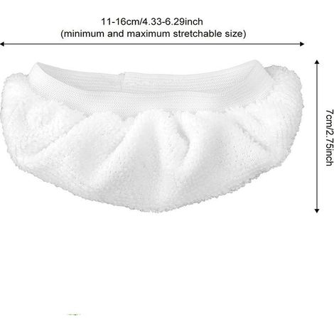 Lot de 8 Housses Microfibre Universelles pour Nettoyeur Vapeur - Lavables Réutilisables - Compatibles SC2 SC3 SC4 SC5 - Blanche (1/4)