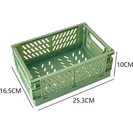 Boîte de rangement minimaliste et pliable en plastique pour organiser le bureau des étudiants, ranger le matériel de journal intime, le ruban adhésif washi, la papeterie et les produits de soin de la (1/5)