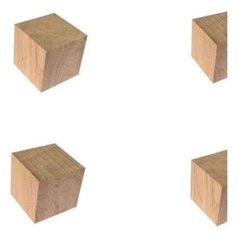 Pied de meuble chêne 5 cm lot 4 pcs (1/2)