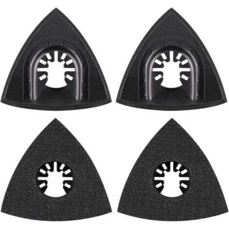 4Pcs Patin de Ponçage 76mm Multi-outil Accessoires pour Patin de Fixation, Lame à Multi Outil, Accessoires Outil Oscillant pour Worx Mikita Dewalt Power Tool, Worx Tool, Bosch Multi Outil (1/4)
