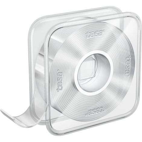Tesa – Ruban adhésif double face transparent 3 m x 30 mm – Résistant à l'usure et aux températures – Maintien puissant jusqu'à 5 kg/m – Réutilisable et sans résidu