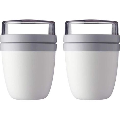 Mug à emporter 2 pièces(Blanc)