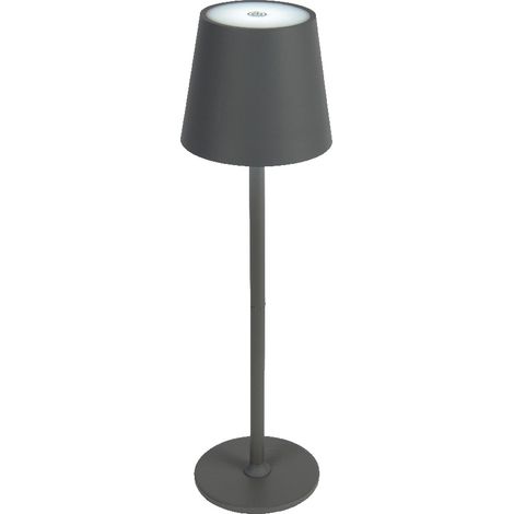 LAMPADA DA TAVOLO LED D.11XH37CM IN PVC GRIGIO. (1/3)