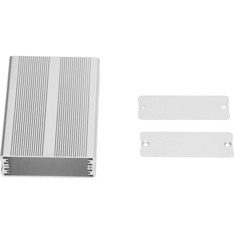 Boîtier aluminium étanche profilé 6063-T5 pour électronique DIY argent 24x69x100mm avec 2 panneaux et 4 vis (1/5)