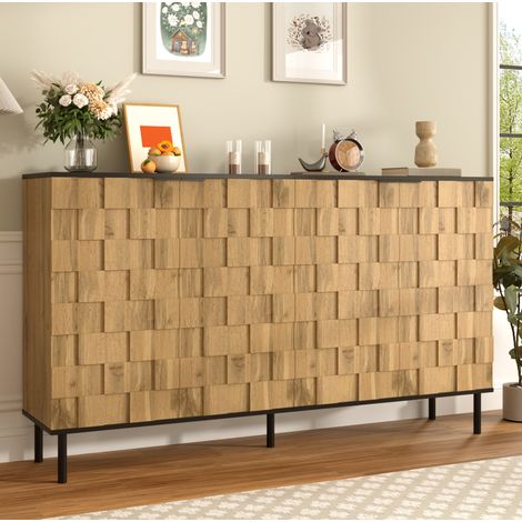 Credenza 2 ante con ripiano in truciolare 160 cm OKMYHOME (1/5)