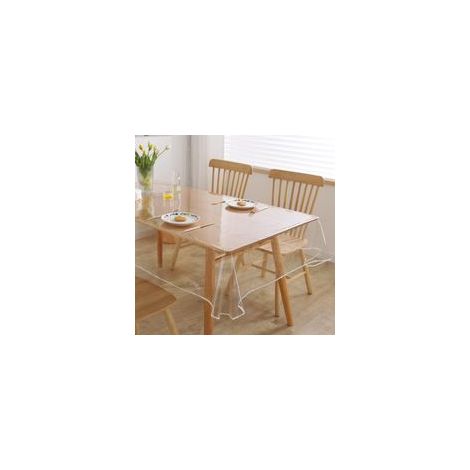 Nappe Transparente Lavable,OUYLAF, Film de Protection pour Table, Nappe PVC Transparente Rectangulaire (140220cm), pour une Protection Imperméable et Résistante à l’huile des Tables et des Meubles (1/5)