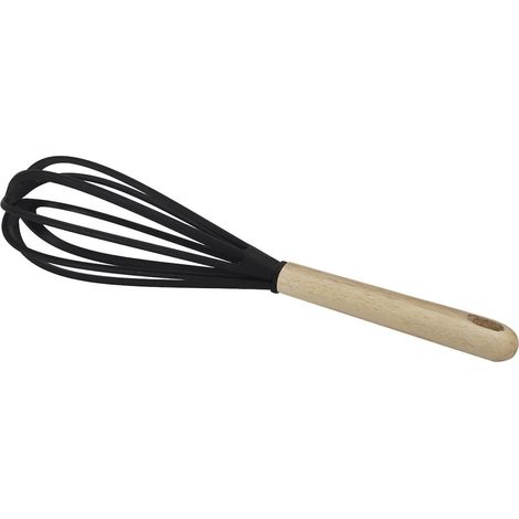 Fouet souple en PBT noir et manche en bois d'acacia (1/3)