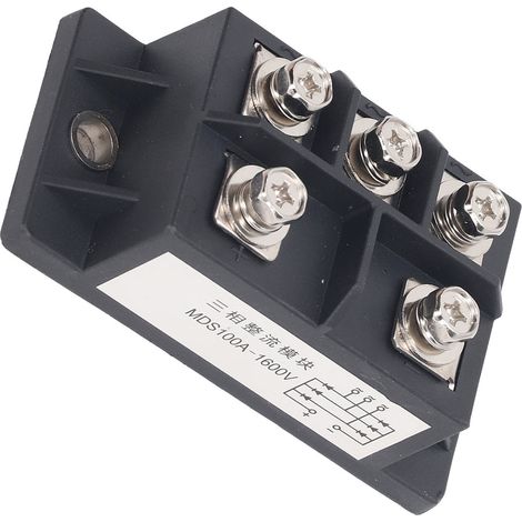 Redresseur triphasé en pont 75 A, 5 bornes, ABS, laiton, dissipateur thermique, diode de redressement, module de puissance 1600 V (1/5)
