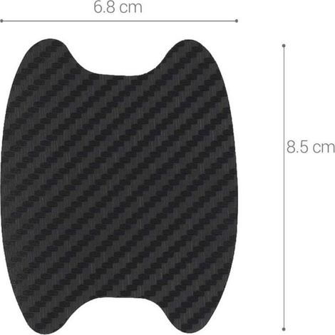 Film Autocollant Poignée Portière - 6,8 x 8,5 cm - Noir - Protection Anti-rayure Anti-poussière - 4 Pièces (1/5)