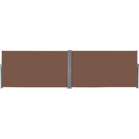 Auvent Marquise latéral rétractable, Store Banne pour Jardin Balcon Terrasse, 160 x 600 cm Marron OIB4556E (1/5)