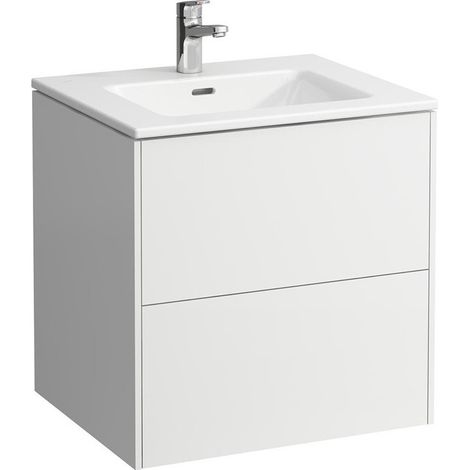 Lavabo PRO S BASE avec meuble sous-vasque, 2 tiroirs, gris signalisation LAUFEN