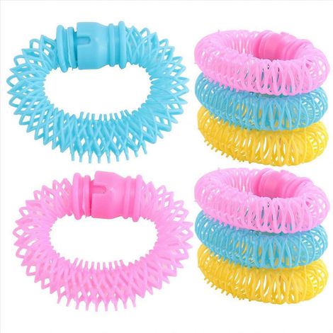 Lot de 8 rouleaux magiques en spirale pour boucler les cheveux, outil de coiffage donut, sans chaleur, accessoire de mise en plis (1/5)