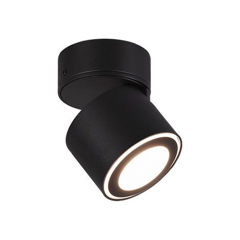 Foco para interior Trio Taurus 3.5W 3000K Luz cálida. Ø 8 cm. LED integrado Salón y dormitorio. Estilo moderno. Metal. Color negro (1/5)