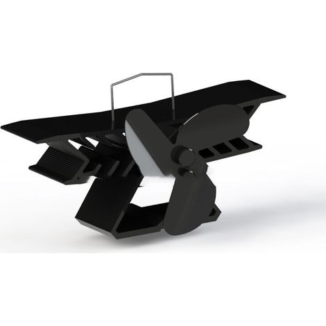 SABIR Ventilateur de cheminée de style avion, ventilateur thermique à 3 pales (1/2)