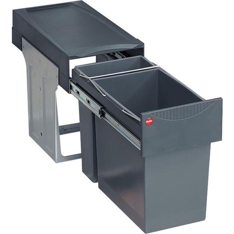 Abfallsammler Tandem 24 L/7 L dunkelgrau Hailo 3666111